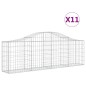 vidaXL Cestas de gaviones 11 uds forma de arco hierro 200x30x60/80 cm vidaXL Cestas de gaviones 11 uds forma de arco hierro 200x30x60/80 cm