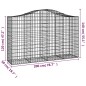 vidaXL Cestas gaviones 12 uds forma de arco hierro 200x50x120/140 cm vidaXL Cestas gaviones 12 uds forma de arco hierro 200x50x120/140 cm