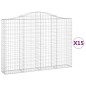 vidaXL Cestas gaviones 15 uds forma de arco hierro 200x30x140/160 cm vidaXL Cestas gaviones 15 uds forma de arco hierro 200x30x140/160 cm