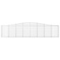 vidaXL Cestas de gaviones 7 uds forma de arco hierro 400x30x80/100 cm