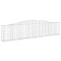 vidaXL Cestas de gaviones 2 uds forma de arco hierro 400x30x80/100 cm vidaXL Cestas de gaviones 2 uds forma de arco hierro 400x30x80/100 cm