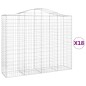 vidaXL Cestas gaviones 18 uds forma de arco hierro 200x50x160/180 cm vidaXL Cestas gaviones 18 uds forma de arco hierro 200x50x160/180 cm