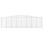vidaXL Cestas de gaviones 6 uds forma de arco hierro 400x30x100/120 cm