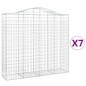 vidaXL Cestas de gaviones 7 uds forma de arco hierro 200x50x180/200 cm vidaXL Cestas de gaviones 7 uds forma de arco hierro 200x50x180/200 cm