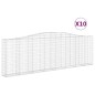 vidaXL Cestas gaviones 10 uds forma de arco hierro 400x30x120/140 cm vidaXL Cestas gaviones 10 uds forma de arco hierro 400x30x120/140 cm