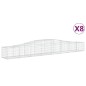 vidaXL Cestas de gaviones 8 uds forma de arco hierro 400x50x40/60 cm vidaXL Cestas de gaviones 8 uds forma de arco hierro 400x50x40/60 cm