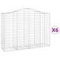 vidaXL Cestas gaviones 6 uds forma de arco hierro 200x50x140/160 cm vidaXL Cestas gaviones 6 uds forma de arco hierro 200x50x140/160 cm