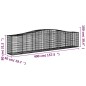 vidaXL Cestas de gaviones 25 uds forma de arco hierro 400x50x80/100 cm vidaXL Cestas de gaviones 25 uds forma de arco hierro 400x50x80/100 cm
