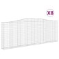 vidaXL Cestas gaviones 8 uds forma de arco hierro 400x30x140/160 cm vidaXL Cestas gaviones 8 uds forma de arco hierro 400x30x140/160 cm