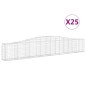 vidaXL Cestas de gaviones 25 uds forma de arco hierro 400x30x60/80 cm vidaXL Cestas de gaviones 25 uds forma de arco hierro 400x30x60/80 cm