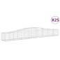 vidaXL Cestas de gaviones 25 uds forma de arco hierro 400x50x40/60 cm
