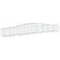 vidaXL Cestas de gaviones 25 uds forma de arco hierro 400x50x40/60 cm