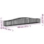 vidaXL Cestas de gaviones 25 uds forma de arco hierro 400x50x40/60 cm