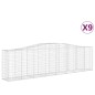 vidaXL Cestas de gaviones 9 uds forma de arco hierro 400x50x100/120 cm vidaXL Cestas de gaviones 9 uds forma de arco hierro 400x50x100/120 cm