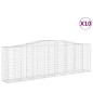 vidaXL Cestas gaviones 10 uds forma de arco hierro 400x50x120/140 cm vidaXL Cestas gaviones 10 uds forma de arco hierro 400x50x120/140 cm