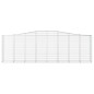 vidaXL Cestas gaviones 10 uds forma de arco hierro 400x50x120/140 cm vidaXL Cestas gaviones 10 uds forma de arco hierro 400x50x120/140 cm