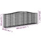 vidaXL Cestas gaviones 10 uds forma de arco hierro 400x50x120/140 cm vidaXL Cestas gaviones 10 uds forma de arco hierro 400x50x120/140 cm