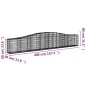 vidaXL Cestas de gaviones 7 uds forma de arco hierro 400x30x60/80 cm