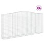 vidaXL Cestas de gaviones 6 uds forma de arco hierro 400x50x180/200 cm vidaXL Cestas de gaviones 6 uds forma de arco hierro 400x50x180/200 cm