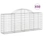 vidaXL Cestas de gaviones 50 uds forma de arco hierro 200x30x80/100 cm vidaXL Cestas de gaviones 50 uds forma de arco hierro 200x30x80/100 cm