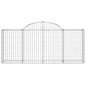 vidaXL Cestas de gaviones 50 uds forma de arco hierro 200x30x80/100 cm vidaXL Cestas de gaviones 50 uds forma de arco hierro 200x30x80/100 cm