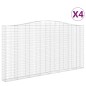 vidaXL Cestas de gaviones 4 uds forma de arco hierro 400x30x200/220 cm vidaXL Cestas de gaviones 4 uds forma de arco hierro 400x30x200/220 cm