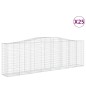 vidaXL Cestas de gaviones 25 uds forma de arco hierro 400x50x120/140cm vidaXL Cestas de gaviones 25 uds forma de arco hierro 400x50x120/140cm