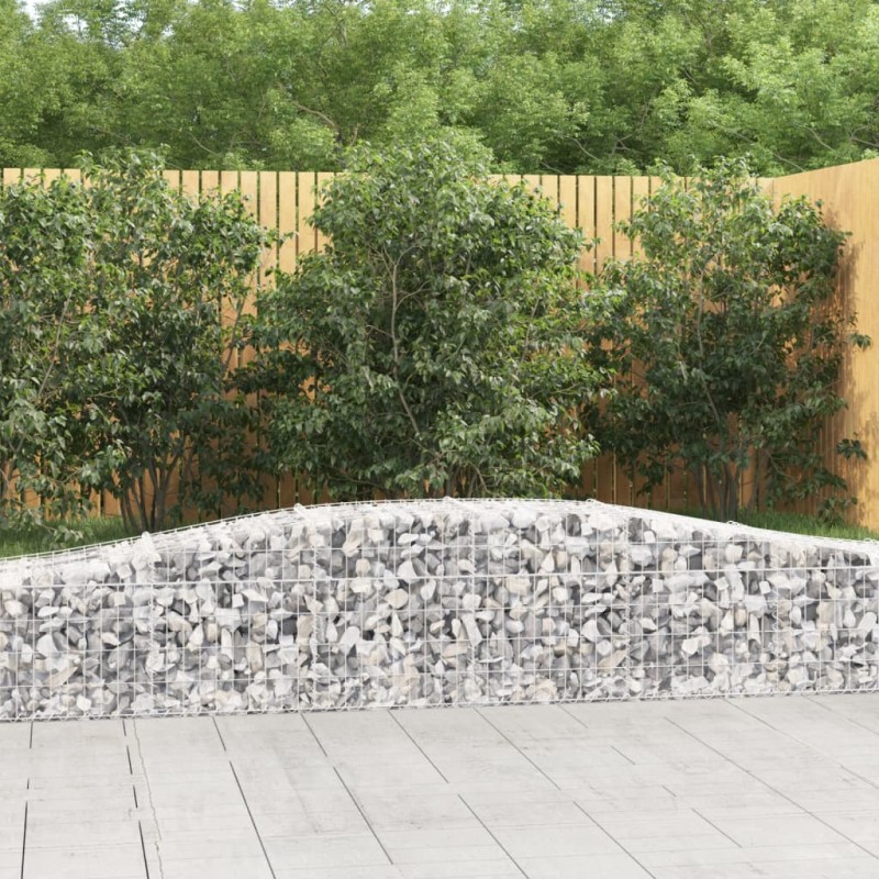 vidaXL Cestas de gaviones 6 uds forma de arco hierro 400x50x40/60 cm vidaXL Cestas de gaviones 6 uds forma de arco hierro 400x50x40/60 cm