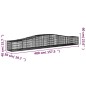 vidaXL Cestas de gaviones 6 uds forma de arco hierro 400x50x40/60 cm vidaXL Cestas de gaviones 6 uds forma de arco hierro 400x50x40/60 cm