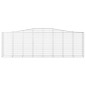 vidaXL Cestas de gaviones 8 uds forma de arco hierro 400x50x120/140 cm vidaXL Cestas de gaviones 8 uds forma de arco hierro 400x50x120/140 cm