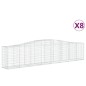 vidaXL Cestas de gaviones 8 uds forma de arco hierro 400x50x80/100 cm vidaXL Cestas de gaviones 8 uds forma de arco hierro 400x50x80/100 cm