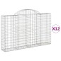 vidaXL Cestas gaviones 12 uds forma de arco hierro 200x30x120/140 cm vidaXL Cestas gaviones 12 uds forma de arco hierro 200x30x120/140 cm