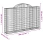 vidaXL Cestas gaviones 12 uds forma de arco hierro 200x30x120/140 cm vidaXL Cestas gaviones 12 uds forma de arco hierro 200x30x120/140 cm
