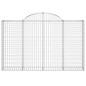 vidaXL Cestas de gaviones 5 uds forma de arco hierro 200x30x120/140 cm