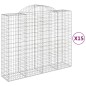 vidaXL Cestas gaviones 15 uds forma de arco hierro 200x50x160/180 cm vidaXL Cestas gaviones 15 uds forma de arco hierro 200x50x160/180 cm