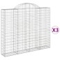 vidaXL Cestas gaviones 3 uds forma de arco hierro 200x30x160/180 cm vidaXL Cestas gaviones 3 uds forma de arco hierro 200x30x160/180 cm