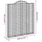 vidaXL Cestas de gaviones 5 uds forma de arco hierro 200x30x220/240 cm vidaXL Cestas de gaviones 5 uds forma de arco hierro 200x30x220/240 cm