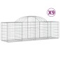 vidaXL Cestas de gaviones 9 uds forma de arco hierro 200x50x60/80 cm vidaXL Cestas de gaviones 9 uds forma de arco hierro 200x50x60/80 cm