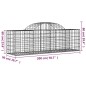 vidaXL Cestas de gaviones 9 uds forma de arco hierro 200x50x60/80 cm vidaXL Cestas de gaviones 9 uds forma de arco hierro 200x50x60/80 cm