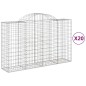 vidaXL Cestas gaviones 20 uds forma de arco hierro 200x50x120/140 cm vidaXL Cestas gaviones 20 uds forma de arco hierro 200x50x120/140 cm