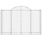 vidaXL Cestas gaviones 20 uds forma de arco hierro 200x50x120/140 cm vidaXL Cestas gaviones 20 uds forma de arco hierro 200x50x120/140 cm
