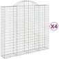 vidaXL Cestas de gaviones 4 uds forma de arco hierro 200x50x180/200 cm vidaXL Cestas de gaviones 4 uds forma de arco hierro 200x50x180/200 cm