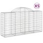 vidaXL Cestas de gaviones 5 uds forma de arco hierro 200x50x100/120cm vidaXL Cestas de gaviones 5 uds forma de arco hierro 200x50x100/120cm