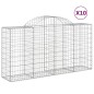 vidaXL Cestas de gaviones 10 uds forma de arco hierro 200x50x100/120cm vidaXL Cestas de gaviones 10 uds forma de arco hierro 200x50x100/120cm