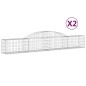 vidaXL Cestas de gaviones 2 uds forma de arco hierro 300x30x40/60 cm vidaXL Cestas de gaviones 2 uds forma de arco hierro 300x30x40/60 cm