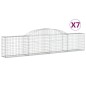 vidaXL Cestas de gaviones 7 uds forma de arco hierro 300x30x60/80 cm vidaXL Cestas de gaviones 7 uds forma de arco hierro 300x30x60/80 cm