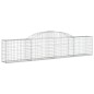 vidaXL Cestas de gaviones 7 uds forma de arco hierro 300x30x60/80 cm vidaXL Cestas de gaviones 7 uds forma de arco hierro 300x30x60/80 cm