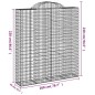 vidaXL Cestas de gaviones 6 uds forma de arco hierro 200x50x220/240 cm vidaXL Cestas de gaviones 6 uds forma de arco hierro 200x50x220/240 cm