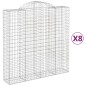vidaXL Cestas de gaviones 8 uds forma de arco hierro 200x50x200/220 cm vidaXL Cestas de gaviones 8 uds forma de arco hierro 200x50x200/220 cm