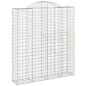 vidaXL Cestas de gaviones 2 uds forma de arco hierro 200x50x220/240 cm